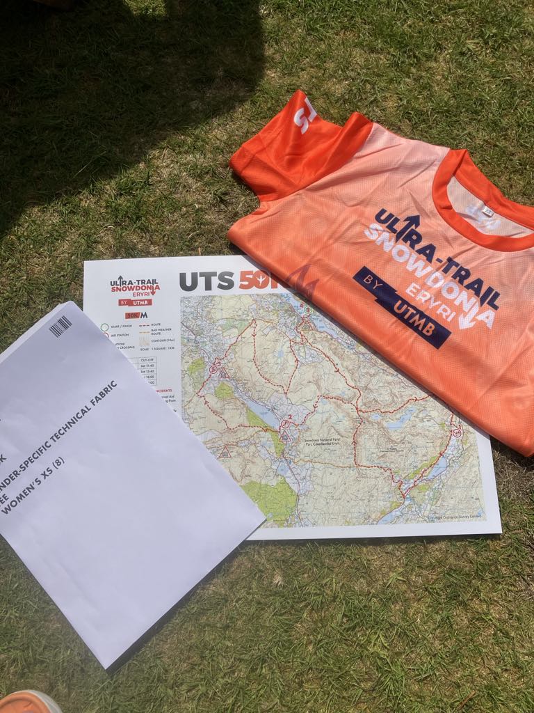 Finishers tshirt and map