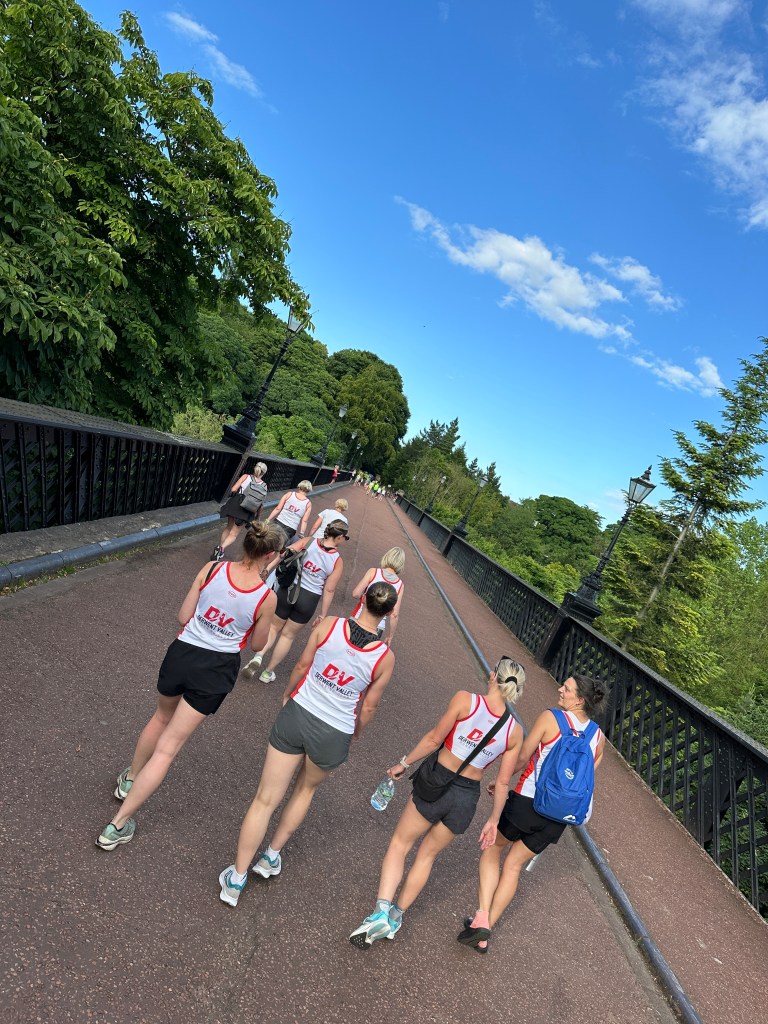 Ladies en route to Anita Nott start